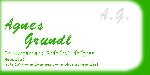 agnes grundl business card